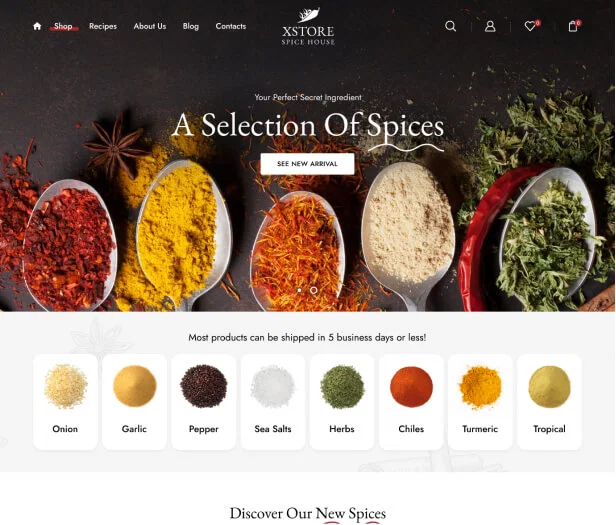 e boutique commerce epices